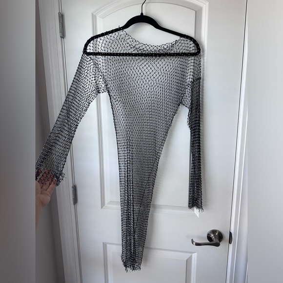 Festival Rhinestone Fish Net Dress - Picture 4 of 8